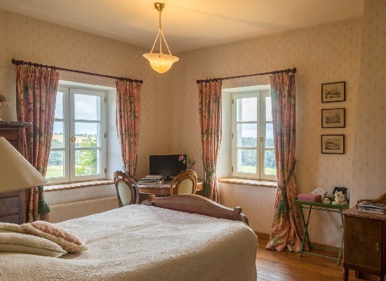 The guest rooms of the Ferme de l'Airbois
